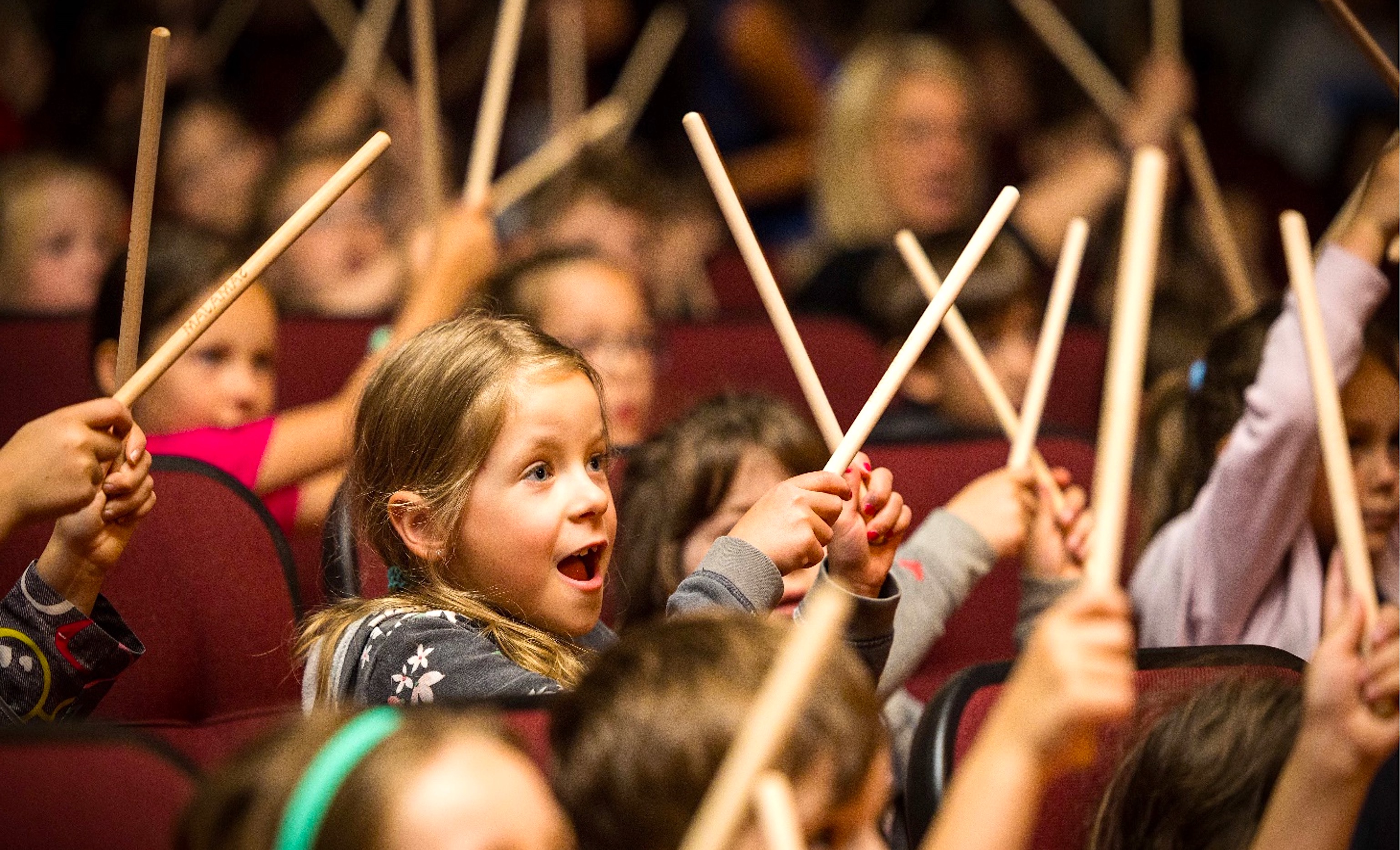 Students play their ClavSticks