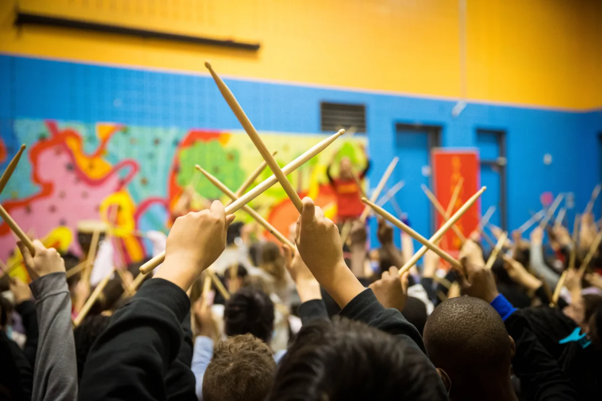 Rhythm Riders during a live performance