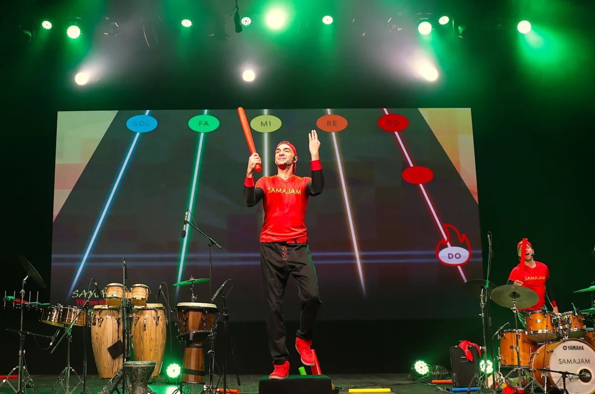 A live group rhythm challenge