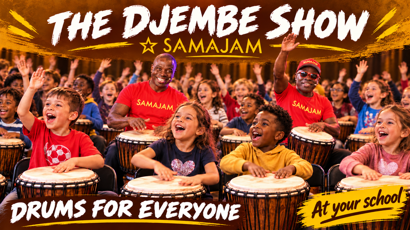 The Djembe Show by SAMAJAM — English show poster